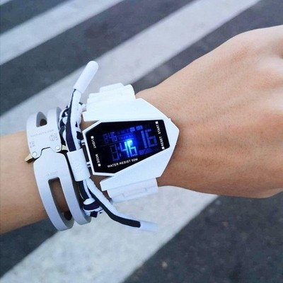 Men Woman Digital Watch Sports Alarm Watch Multifunctional Fighter Jet Airplane