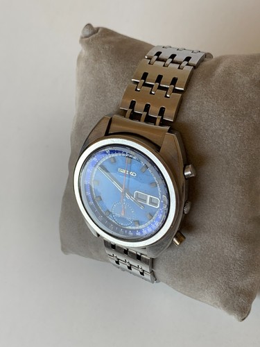 1969 Vintage Seiko Bruce Lee Deep Blue Chronograph Watch Automatic Men 6139-6010 - Picture 5 of 24