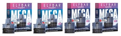 Elfbar ELFX Mega Pod Tank Leerpods 5ml 10ml Ersatzpods MTL RDL Dual Mesh 0.6 0.8