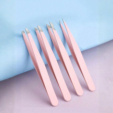 4pcs Professional Tweezers Set for Eyebrows Splinters  Ingrown Hair Removal Kit