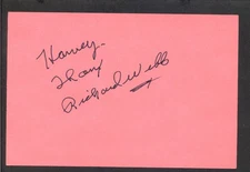 Richard Webb - Signed Autograph 4x6 Index Card - Captain Midnight