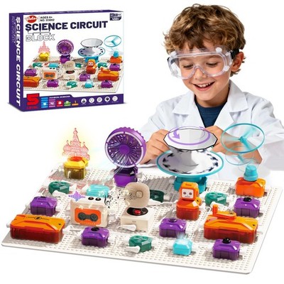 Science Circuit for Kids Ages 6-12, 68PCS Electronics Building Kit with 450+ ...