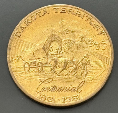 #ad #ad 1961 Dakota Territory Centennial Token Sioux Falls South Dakota SD Good For 50c $7.55