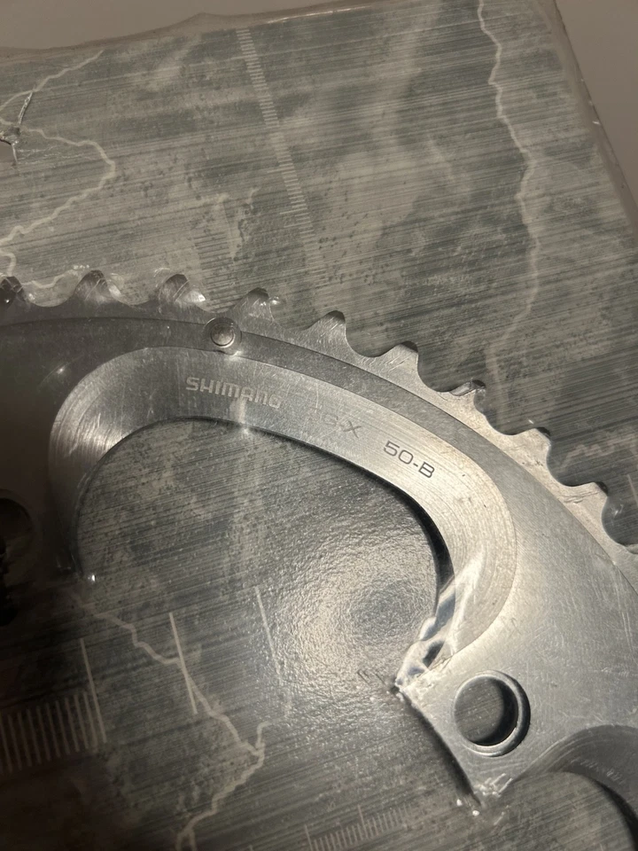 NUEVO Plato Exterior Shimano Dura-Ace FC-7800, 50T, 130BCD Tipo B Nuevo de Lote Antiguo Foto 2 de 4