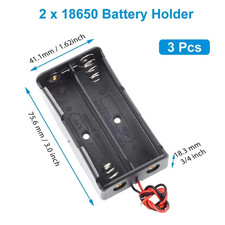 3pcs 18650 Battery Holder Box 1 Slot 3.7V Battery Storage Case 1/2/3/4 Cell Plas
