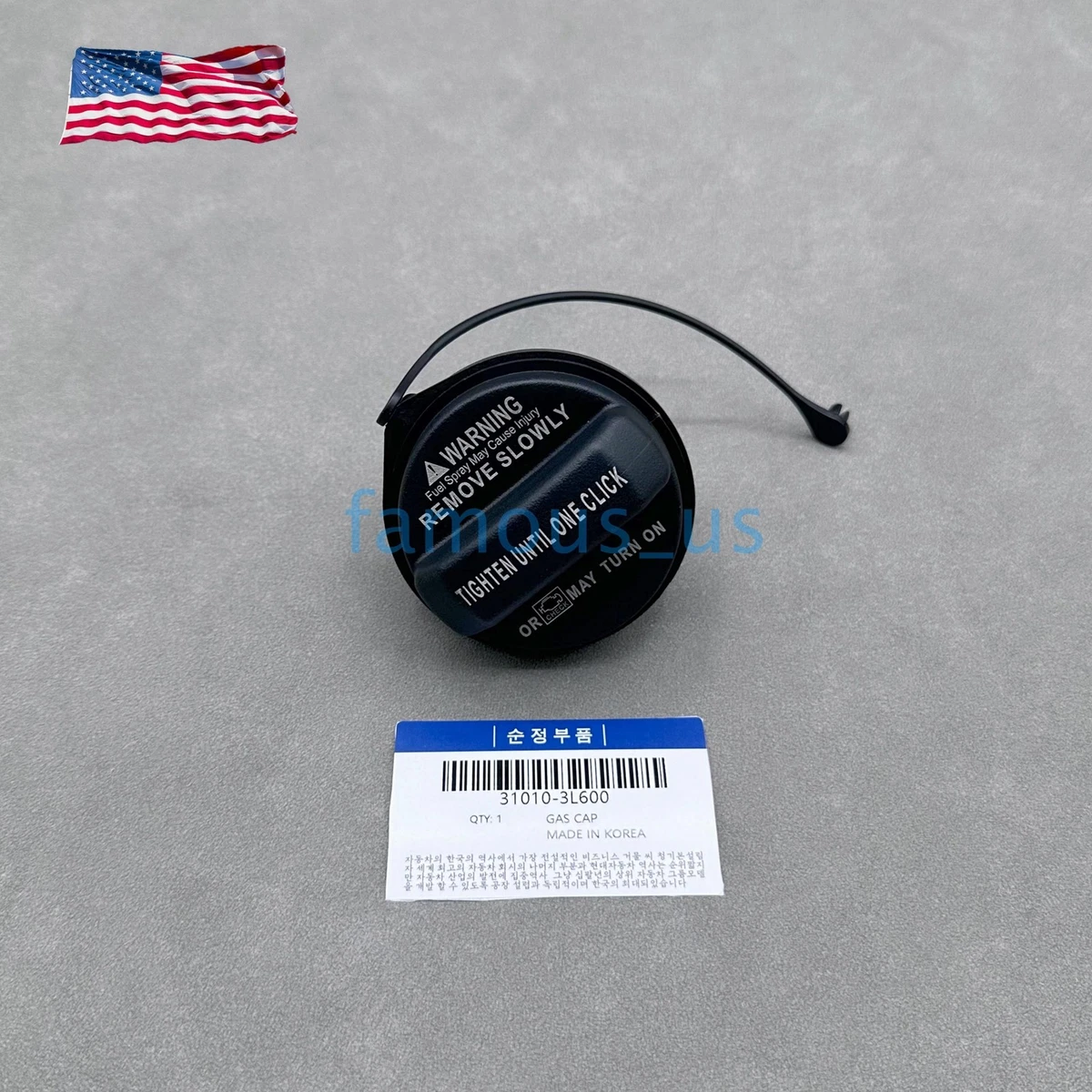 Tapón Depósito Gasolina Para Hyundai Elantra, I30, Ix35, Getz – Repuesto Original 31010-38600, Fácil Instalación (Negro)