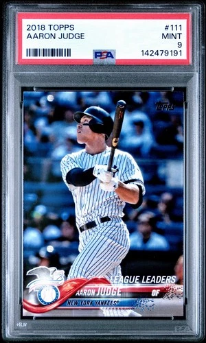 2018 Topps - League Leaders Aaron Judge #111 PSA 9