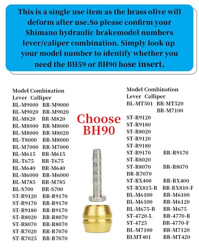 14 PCS BH90 Brake Olive and Barb - Brake brass olive and steel Connecting Ins... - Picture 5 of 7