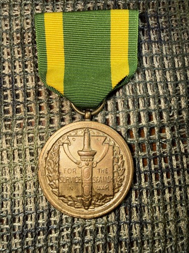 US ARMY SPANISH WAR SERVICE MEDAL 1898-1899; FULL SIZE RESTRIKE