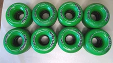 Sure-Grip Aerobic Shock Absorbing Urethane Roller Skate Wheels Set Of 8 In Green