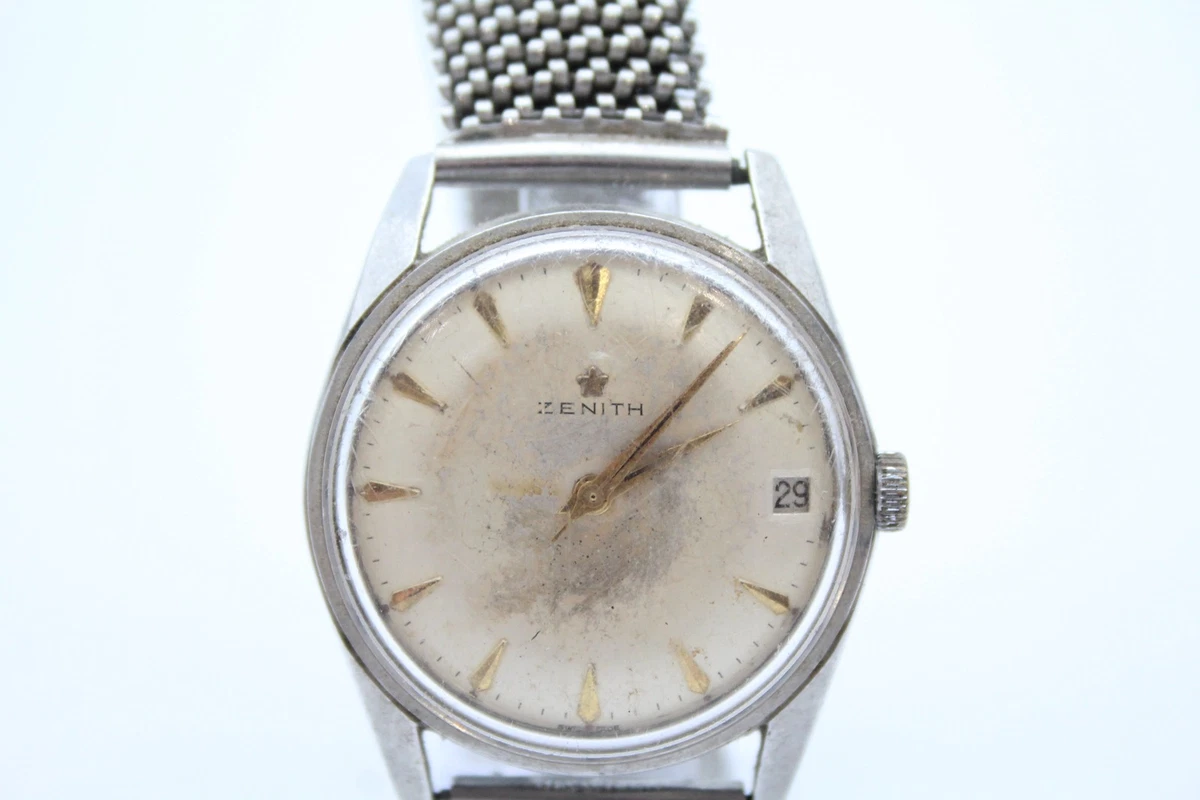 Zenith Steel Watch Ref. 9595993 Hand Wind Working