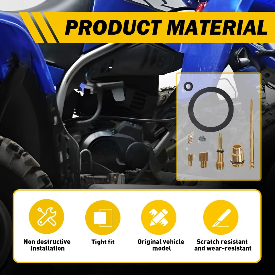 For Yamaha Blaster 200 Carburetor Rebuild kit Carb 1988-2006 -jets needle gasket - Image 3 of 4