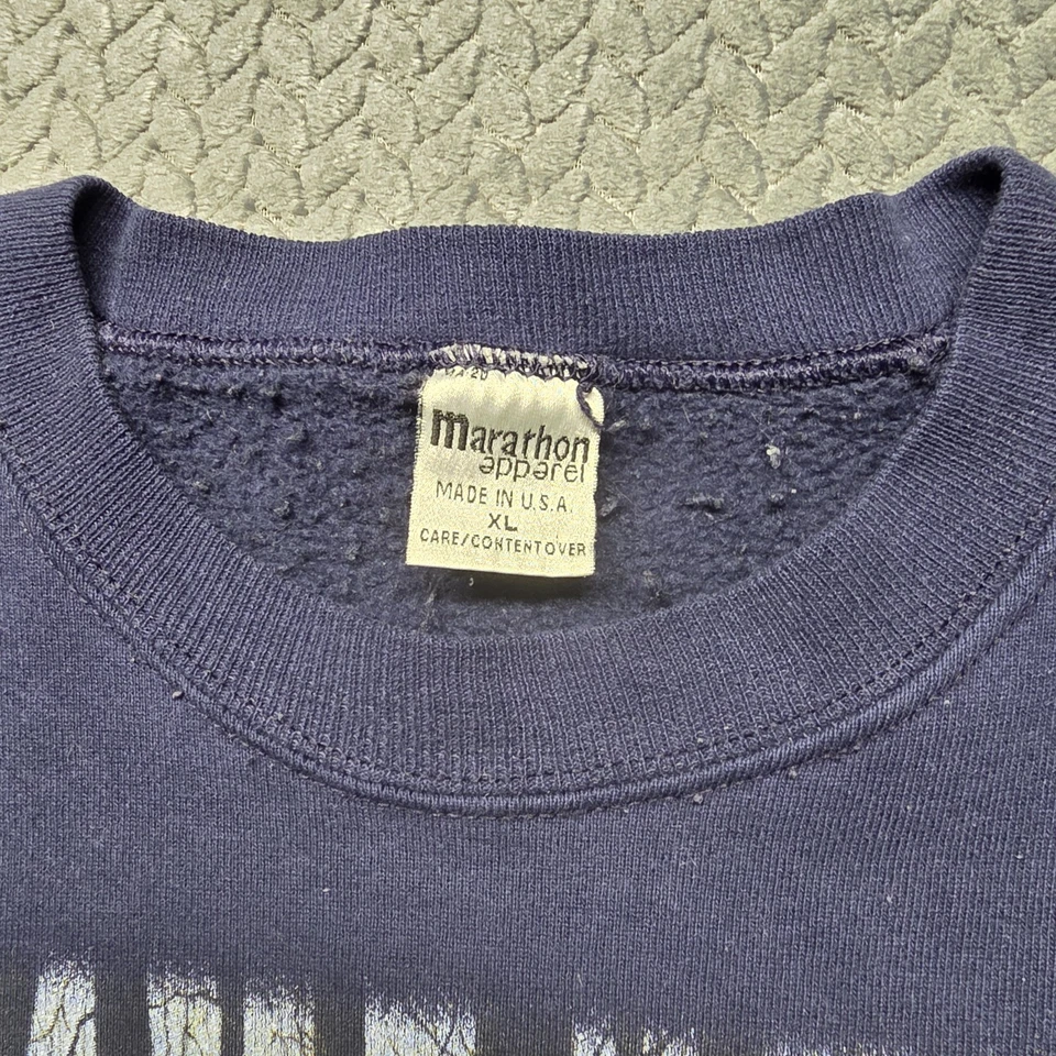 Vintage Ducks Unlimited Wolf Sweatshirt XL Blue Marathon Apparel USA Nature - Image 3 of 4