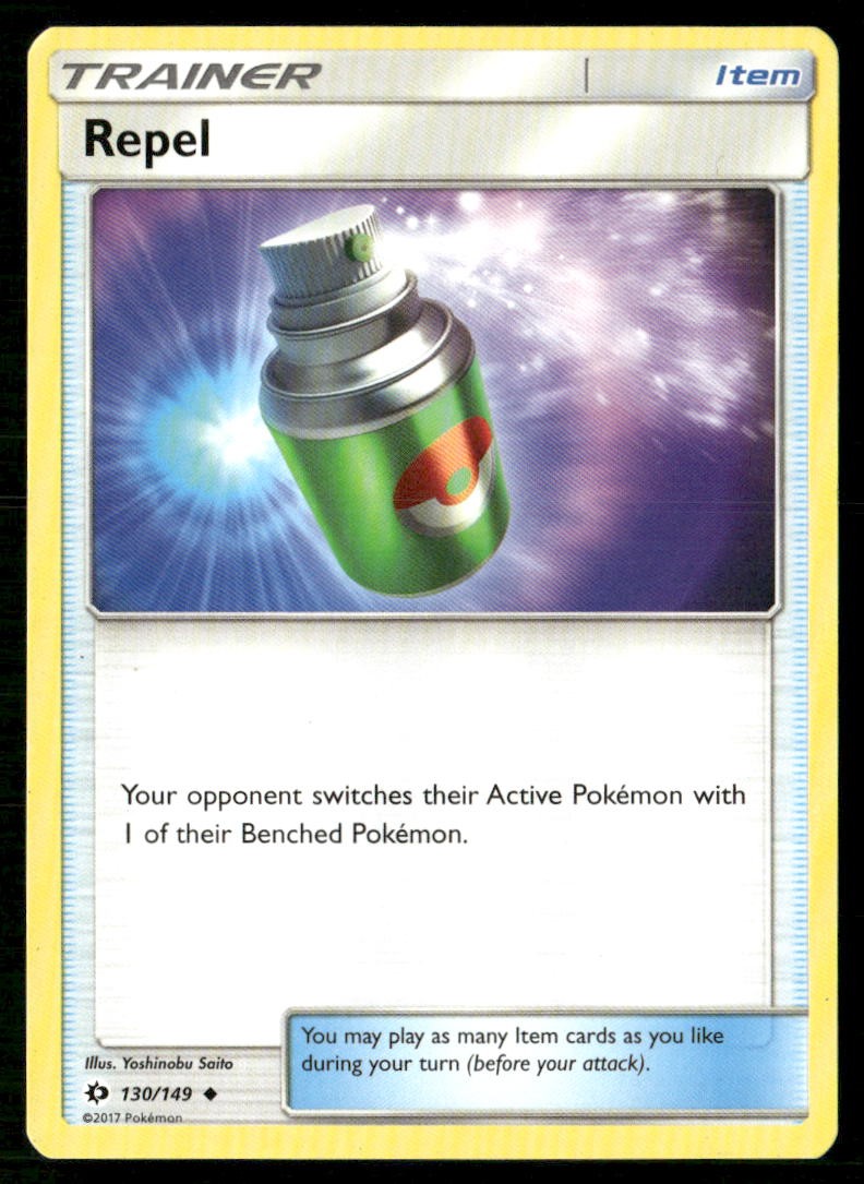 Repel 130/149 Uncommon SM Base Set Pokemon Moderately Played