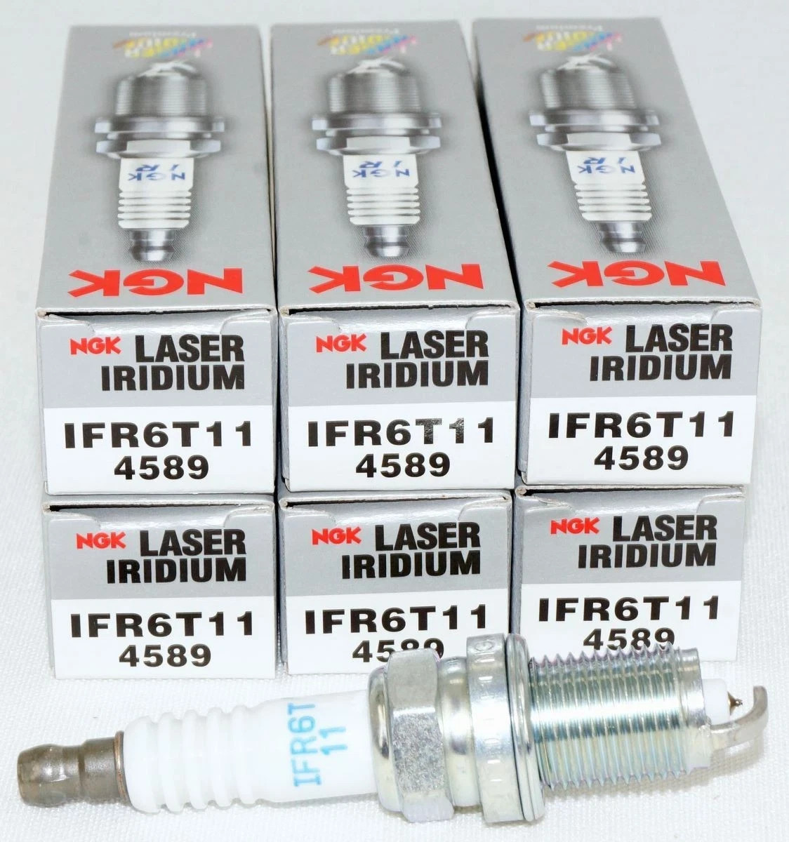 6 Pack Genuine NGK 4589 Laser Iridium Spark Plugs IFR6T11 for Toyota and Lexus