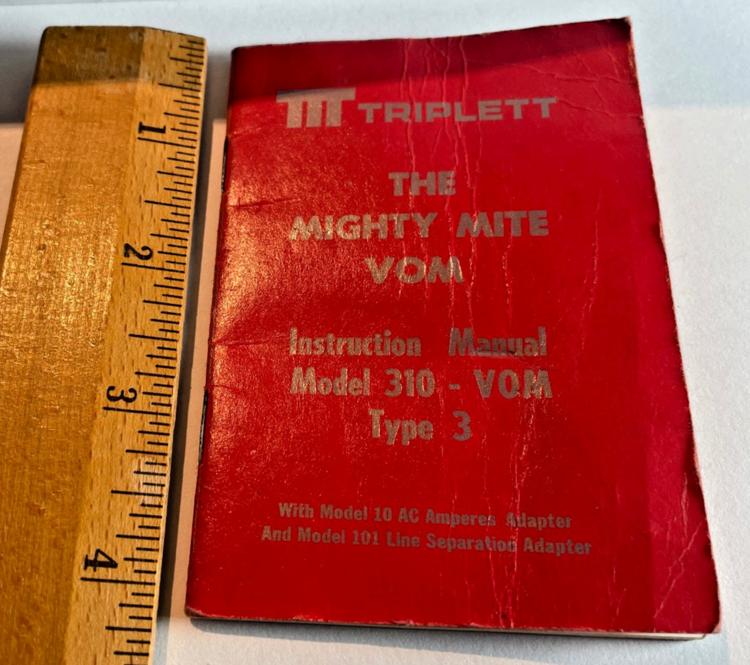 Vintage Manual: Triplett The Mighty Mite VOM Type 3