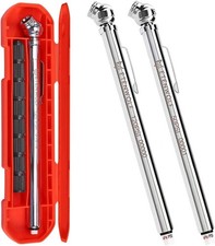 Pencil Tire Pressure Gauge 2 Pack Dual Range 10-50PSI 20-120PSI Stainless Steel