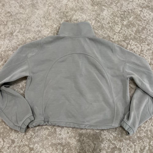 Lululemon BRUSHED SOFTSTREME RIBBED HALF ZIP Size 4 Riverstone - Picture 5 of 6