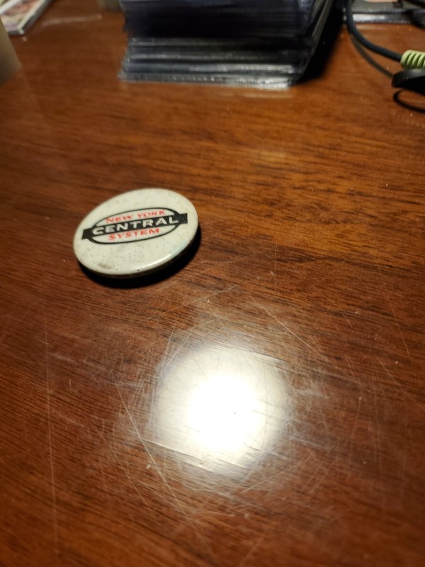 1 1/2 Inch Pinback New York Central System Railroad Vintage
