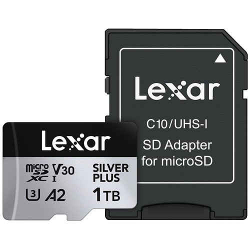 Lexar 1T Professional Silver Plus Micro SD Card, UHS-I, C10, U3, V30, Full HD...