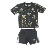 Adidas DY MM Logo Shorts and Tee Set Boys Active Shirts Tees Size S, Color:
