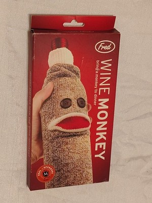 Genuine Fred WINE MONKEY Sock Monkey Bottle Caddy A637