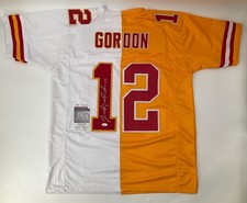 JOSH GORDON KANSAS CITY CHIEFS SIGNED SPLIT COLOR CUSTOM JERSEY JSA WITNESS COA