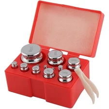 12 PCS Steel Calibration Weights, Scale Calibration Weight Kit with Storage B...