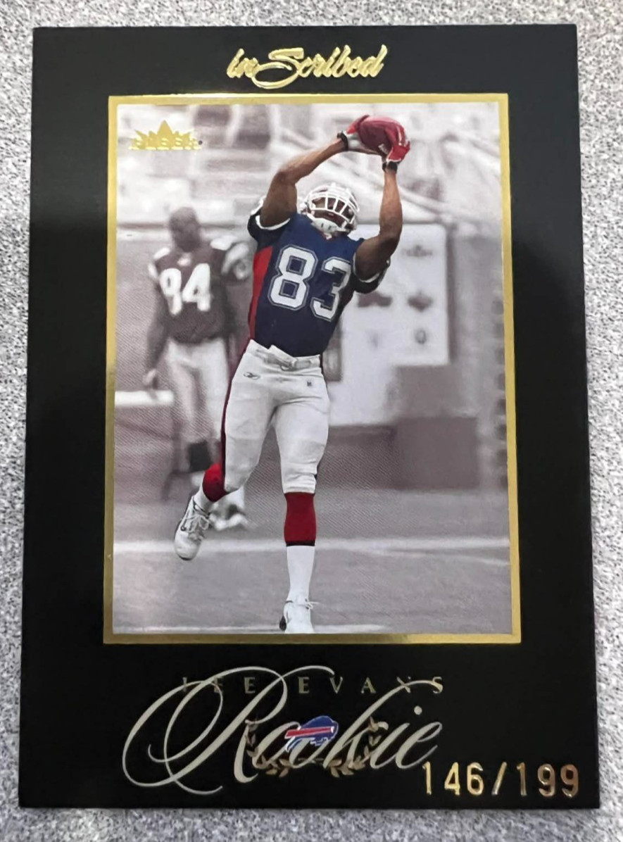 Lee Evans Fleer Inscribed #83 Black Border Gold