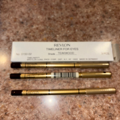 3 Revlon Timeliner For Eyes, Teakwood, .04 oz., Old Stock, Sealed