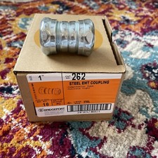 BRIDGEPORT 262 Electrical STEEL EMT COMPRESSION COUPLING 1" INCH NEW ox of 10
