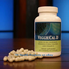 VeggieCal-D Sea Weed Coral Calcium Vita D3 Veg Caps Super Marine Immune Support