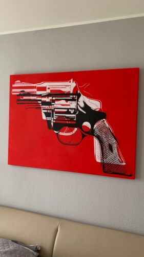 Guns - Pistolen auf hochwertigem Canvas und Rahmen, Andy Warhol - Stil. Unikat. - Bild 1 von 10