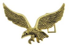 Eagle Belt Buckle New Men Western Cowboy Rodeo Gold Brushed Finish Sharp Edges