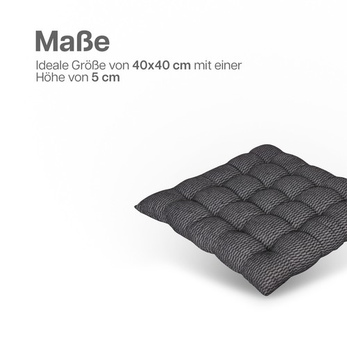 Dekokissen Stuhlkissen Sitzpolster Outdoorkissen 40 x 40 Sofakissen Stuhlauflage - Bild 7 von 26