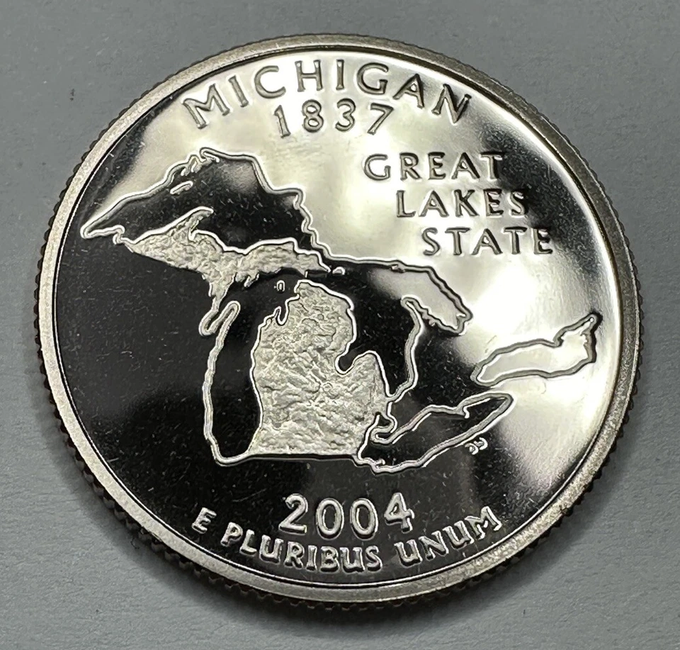 2004-S Michigan State Quarter PROOF 25cent Coin from US Mint Proof Set - Image 4 of 4