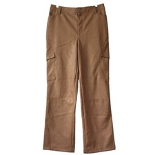 Bagatelle NWT Faux Vegan Leather Straight-Leg High Rise Cargo Pant Sz M