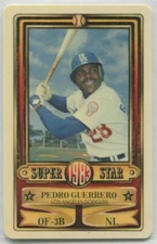 1983 Perma-Graphics Superstars Credit Card #5 Pedro Guerrero Los Angeles Dodgers