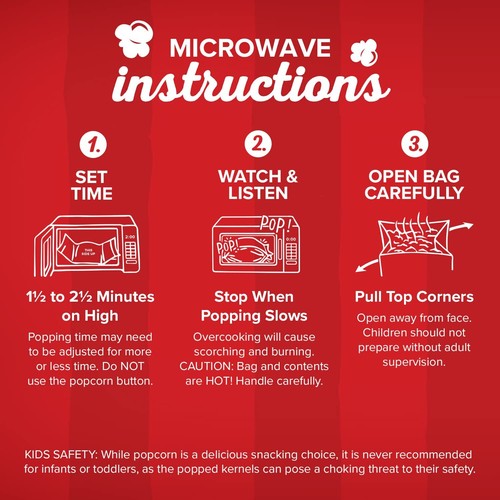 Orville Redenbacher's Microwave Popcorn White Corn 3.28 oz. 3-Count 12 Boxes - Picture 5 of 7