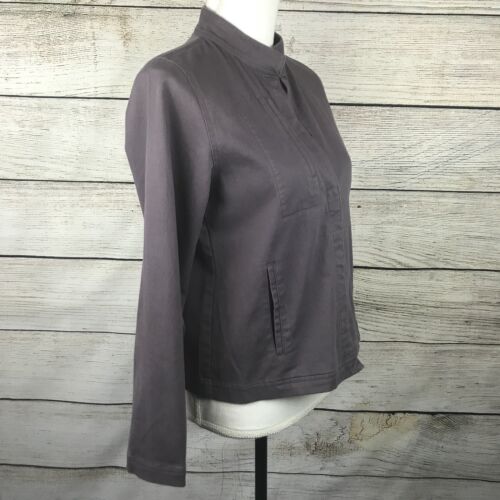 Eileen Fisher Jacket Coat Purple Snap Front With Pockets Size Petite Small - Picture 4 of 11