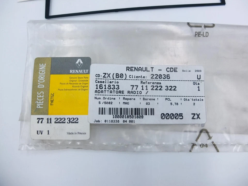 Frame Radio Mask Original Renault Megane Second Series 7711222322 - Image 2 of 4