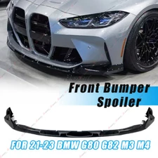 Front Spoiler Lip Splitter Kit Gloss Black For BMW G80 M3 G82 M4 2021-2026 2023