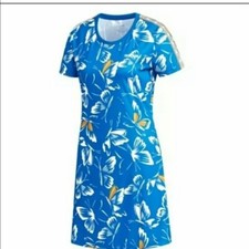 NWT ADIDAS x FARM Rio Butterfly Print Athletic Sport Dress Blue Women’s size S