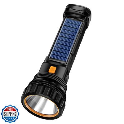 E-SHIDAI Solar/Rechargeable Multi Function 1000 Lumens LED Flashlight, with E