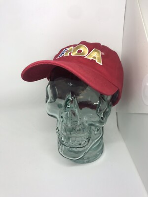 ROA Strapback Dad Hat Red Adjustable Baseball Cap Port & Company EUC!