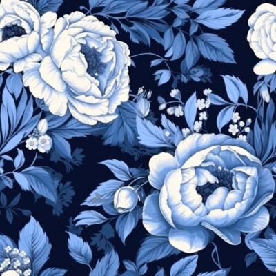 40x blaue Pfingstrosen Blume abziehen und kleben Fliesen Vinyl Aufkleber Bad Küche