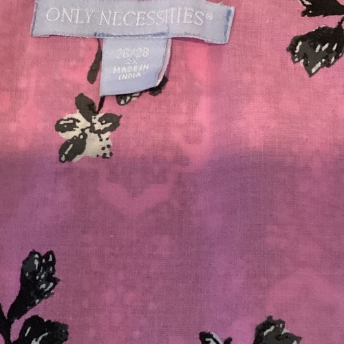 Only Necessities Baumwolle Blumenmuster Kaftan Muumu Haus/Terrassenkleid 2X rosa 297F - Bild 7 von 9