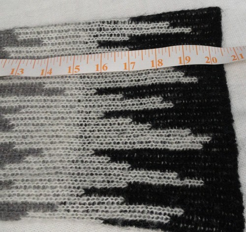 Curio Open Cardigan ~ Women XL ~ Black Gray Ivory Abstract ~ Belted - Picture 13 of 14