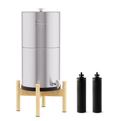 iSpring Gravity-Fed Stainless Steel Countertop Water Filter System, Portable
