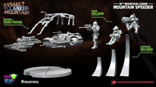 Star Wars Véhicule Mountain Speeder + CREW, Jeu Star Wars Legion - Imagen 3 de 3